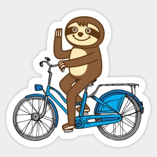 Sloth bicycle Sticker